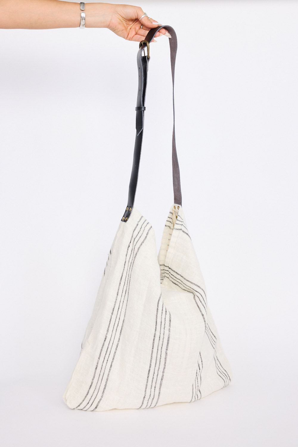 Anderson Bag - Off White bag in off white with structured silhouette, front view on white background