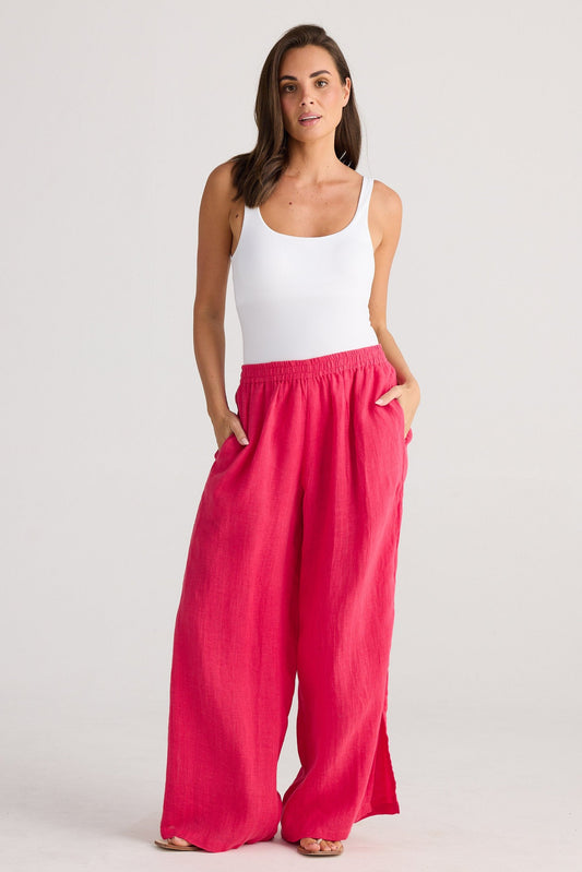 Fly Away Pant - Raspberry Gauze