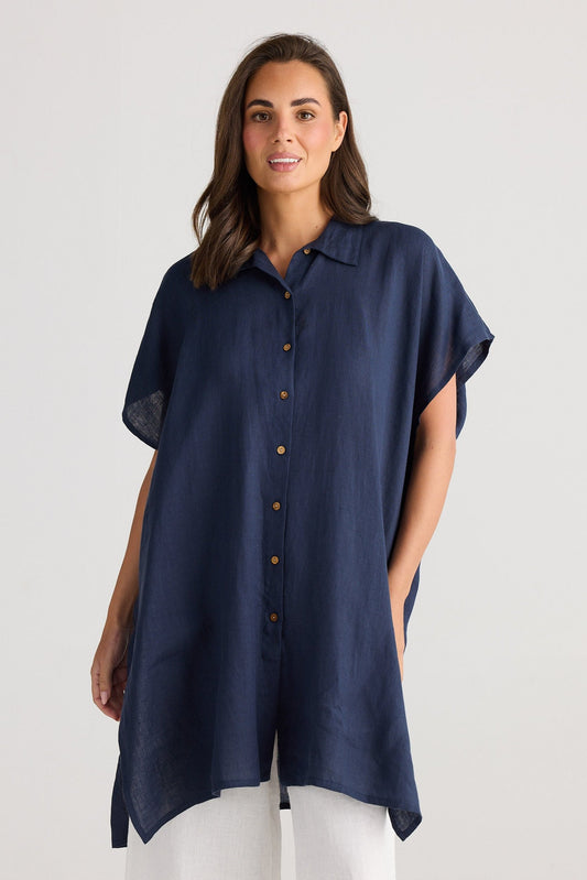 Meander Shirt - Navy