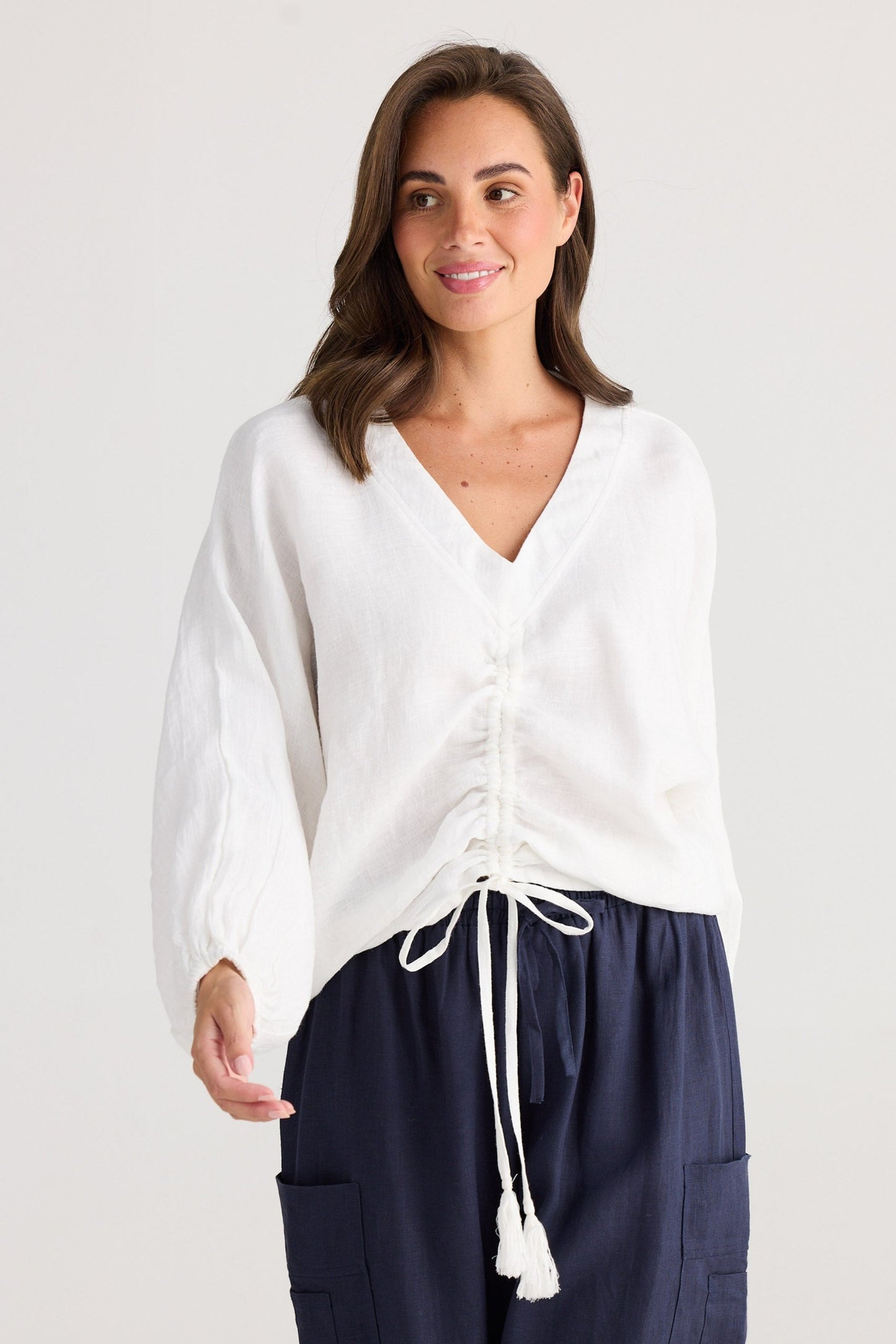 Happy Hour Top - White Gauze