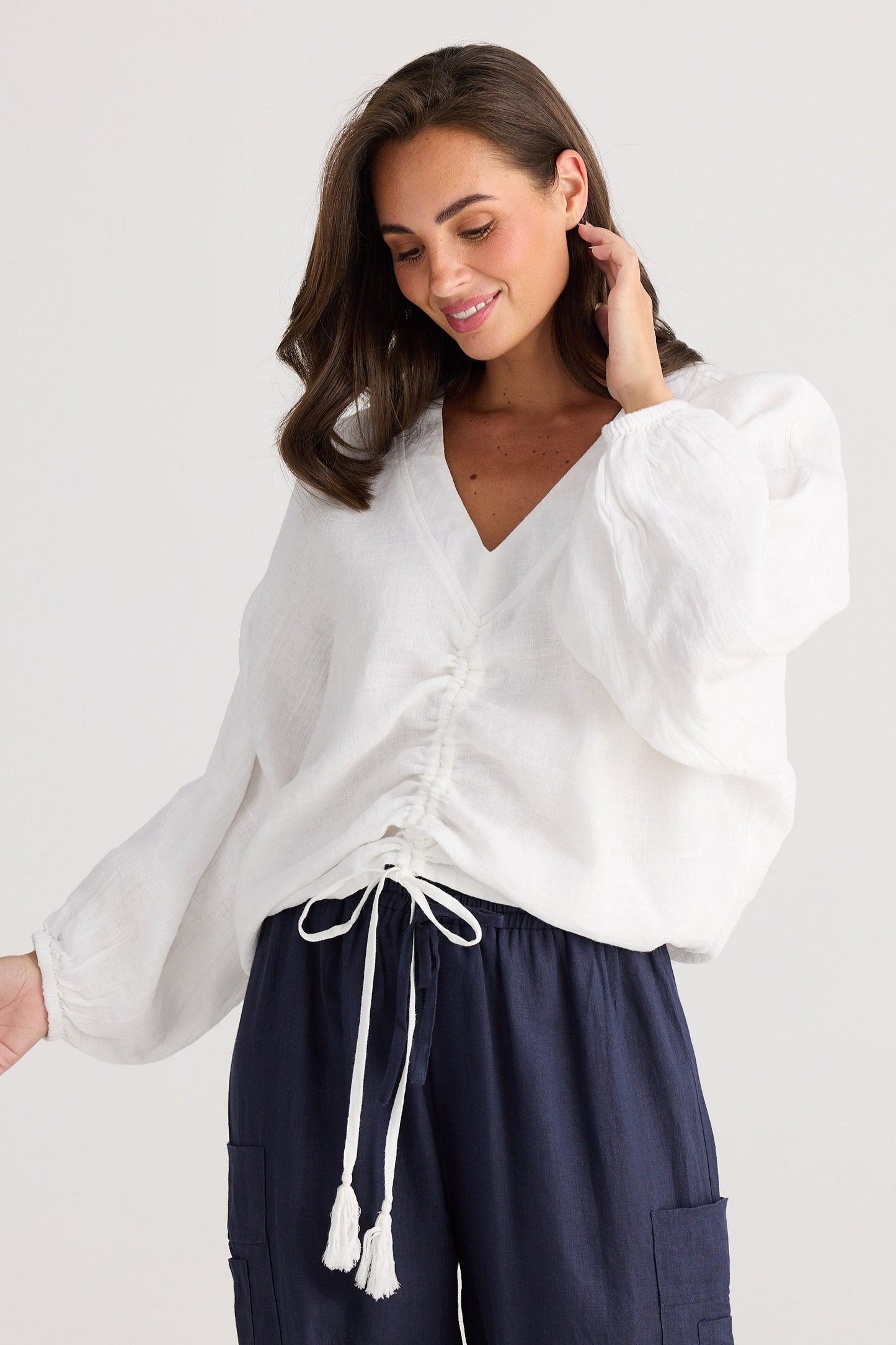 Happy Hour Top - White Gauze