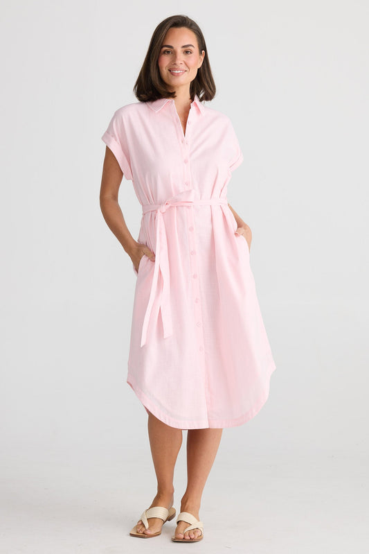 Vea Shirt Dress - Pink