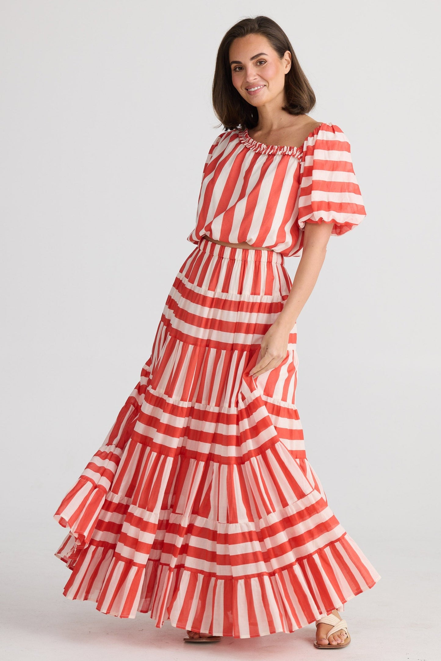 Blossom Skirt - Noel Stripe