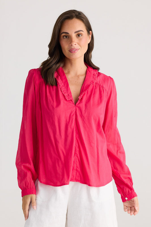 Daffodil Blouse - Raspberry