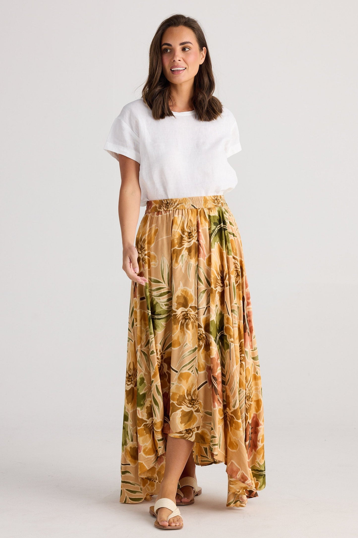 Cascade Wrap Skirt - Majesty Palm