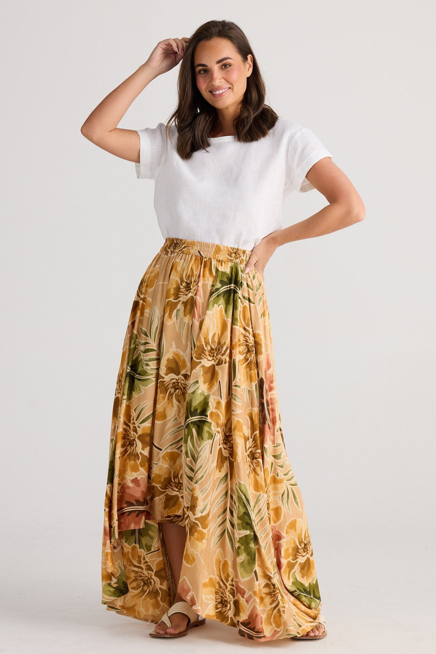 Cascade Wrap Skirt - Majesty Palm