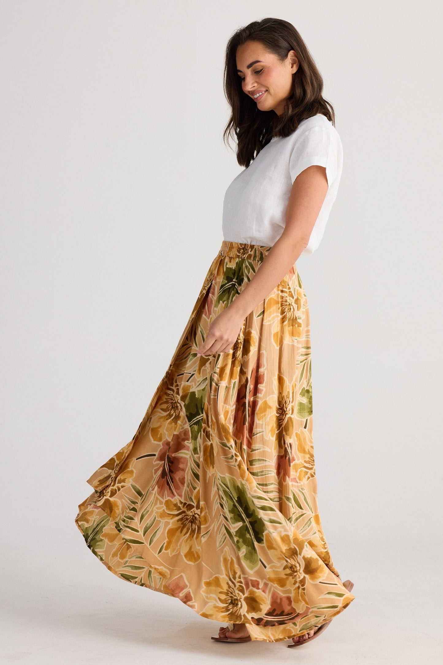 Cascade Wrap Skirt - Majesty Palm