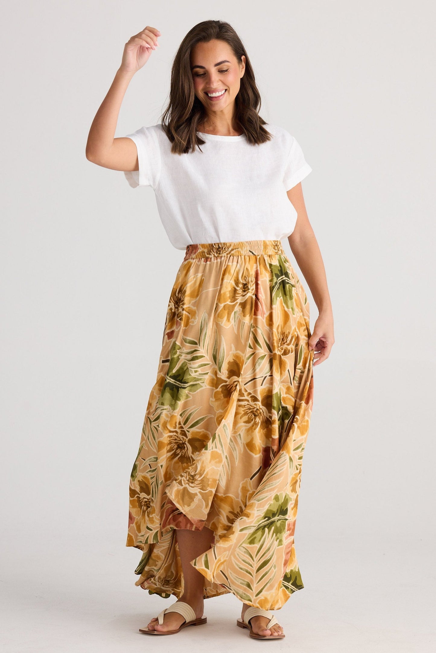 Cascade Wrap Skirt - Majesty Palm