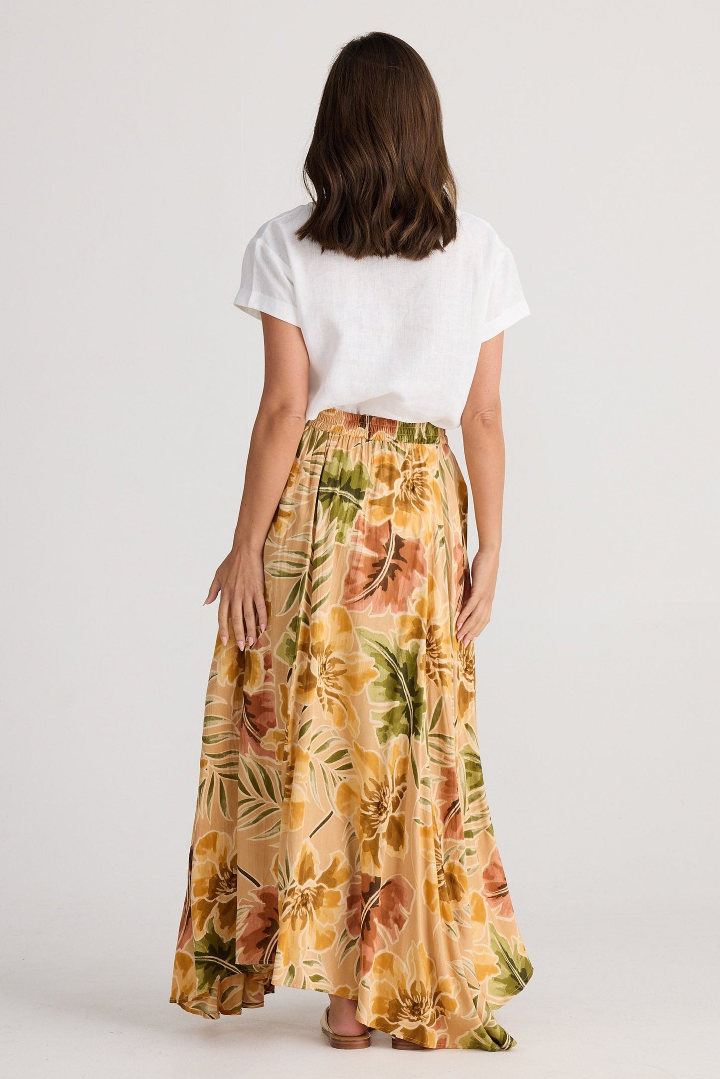 Cascade Wrap Skirt - Majesty Palm