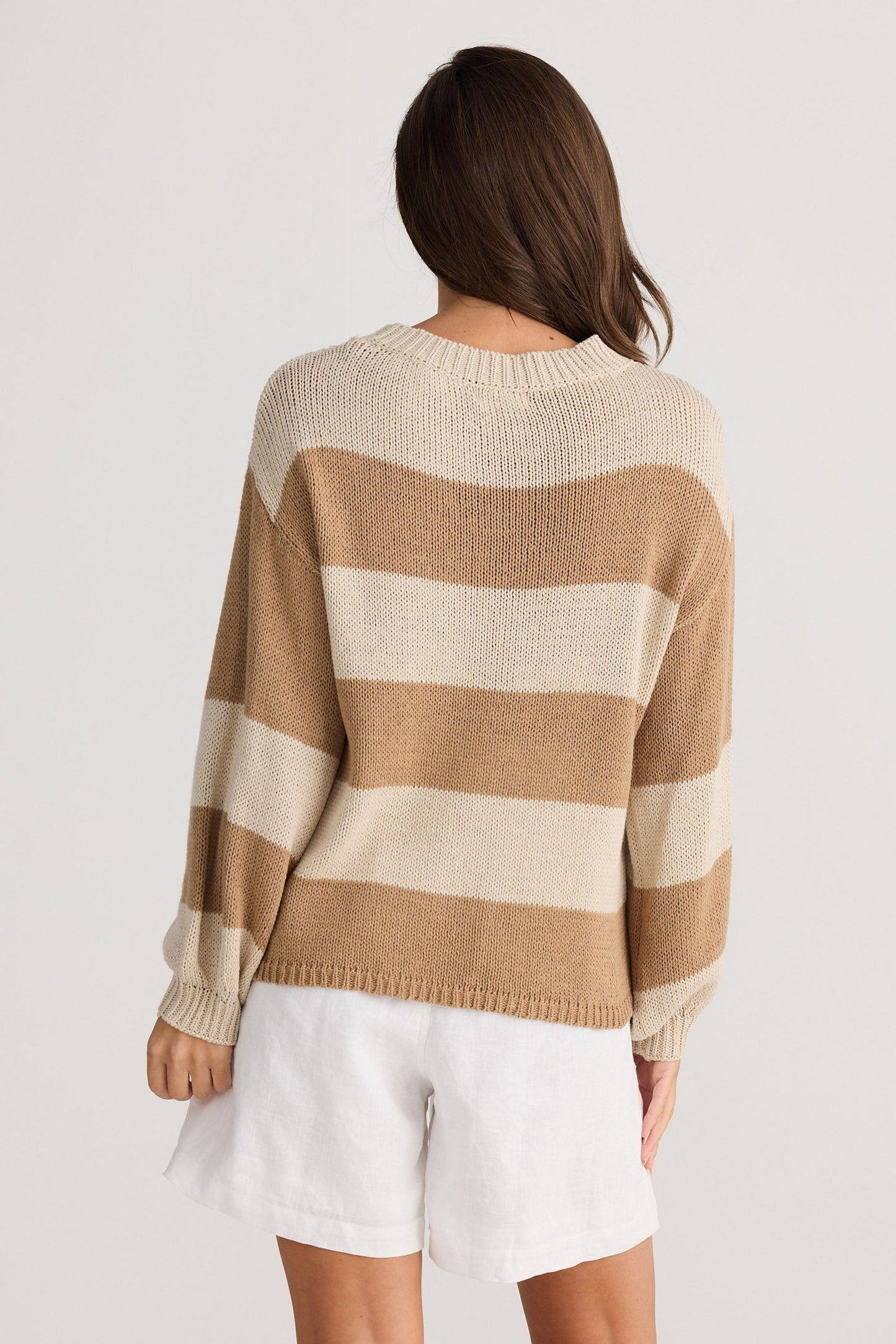 Driftwood Knit - Taupe Stripe