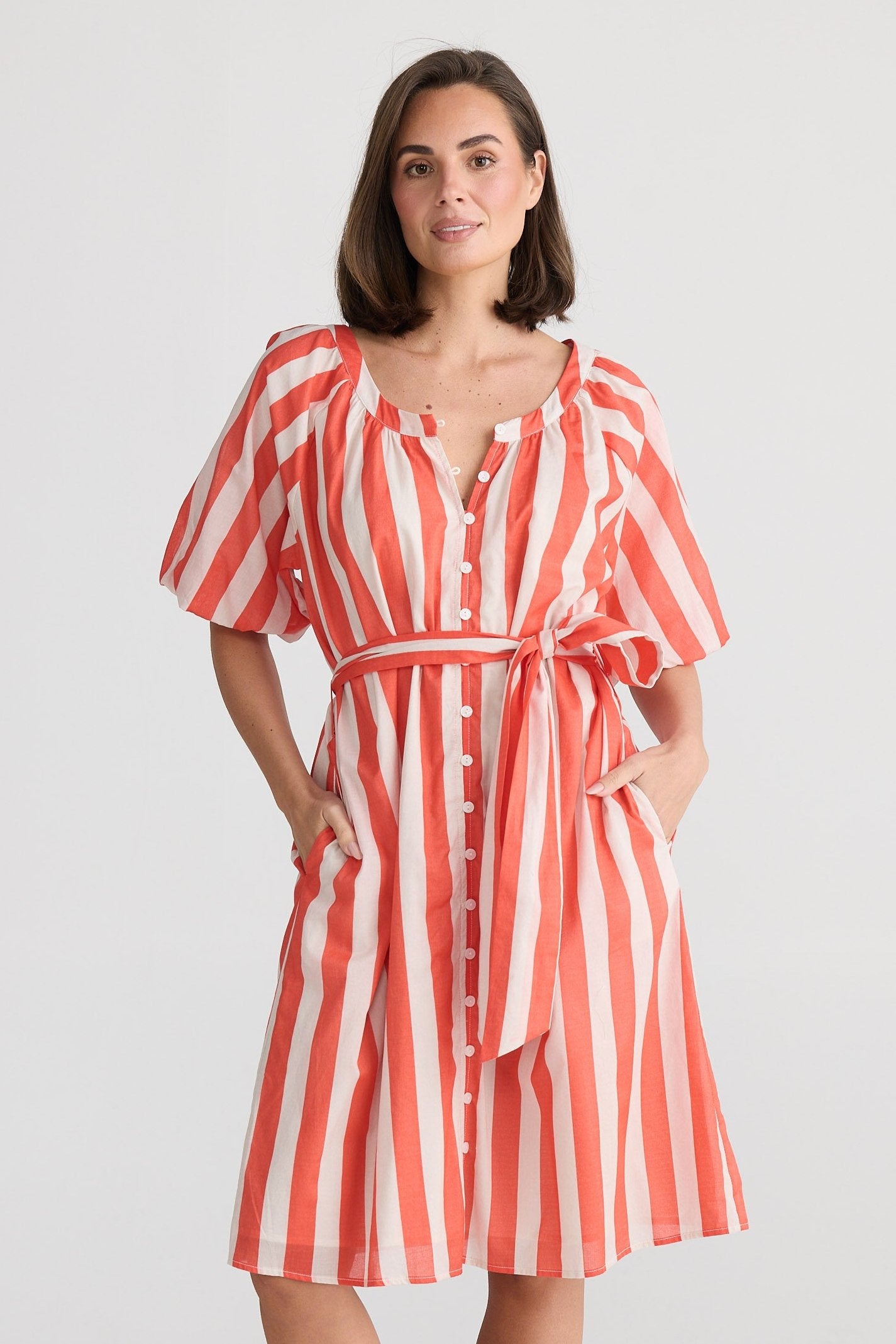 Mariah Dress - Noel Stripe