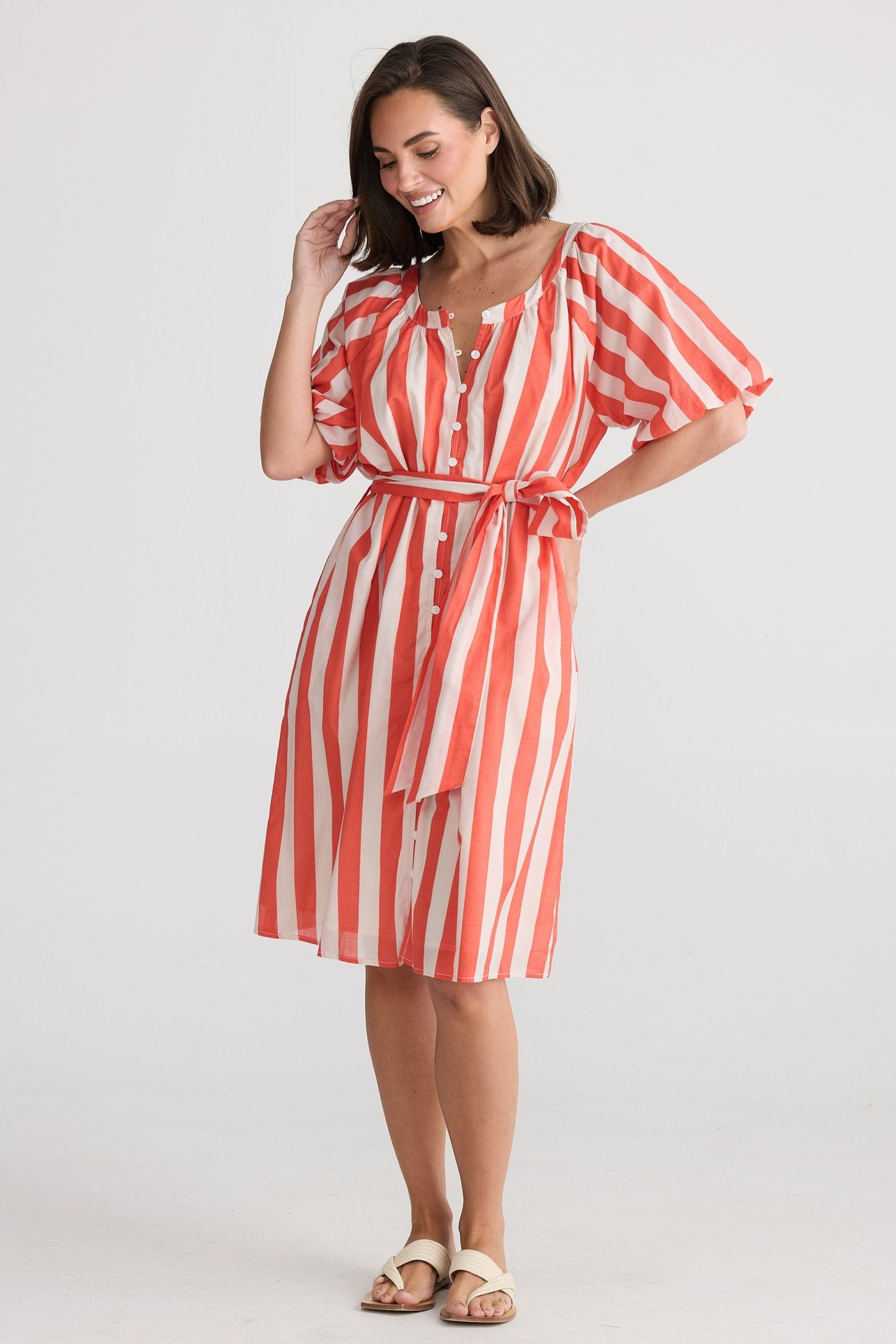 Mariah Dress - Noel Stripe