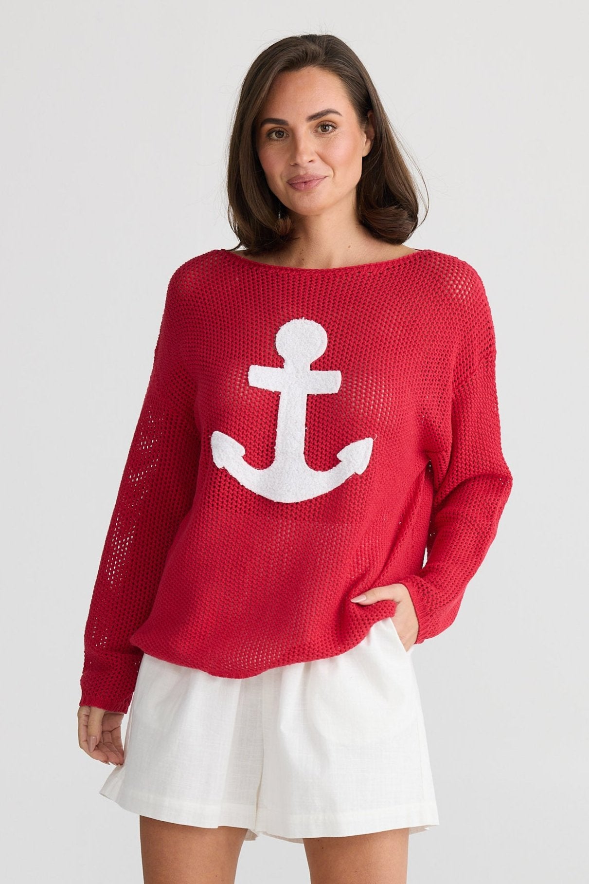 Anchored Knit - Red