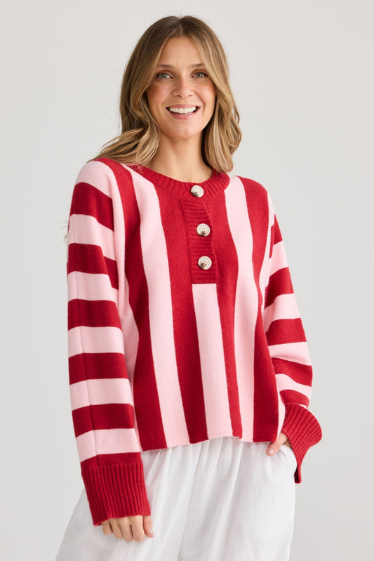 Crew Knit - Red Stripe