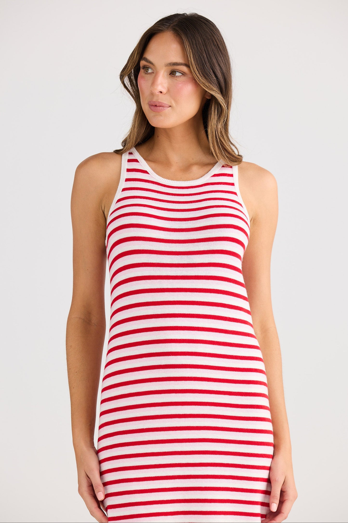 Nautical Dress - Pink Stripe