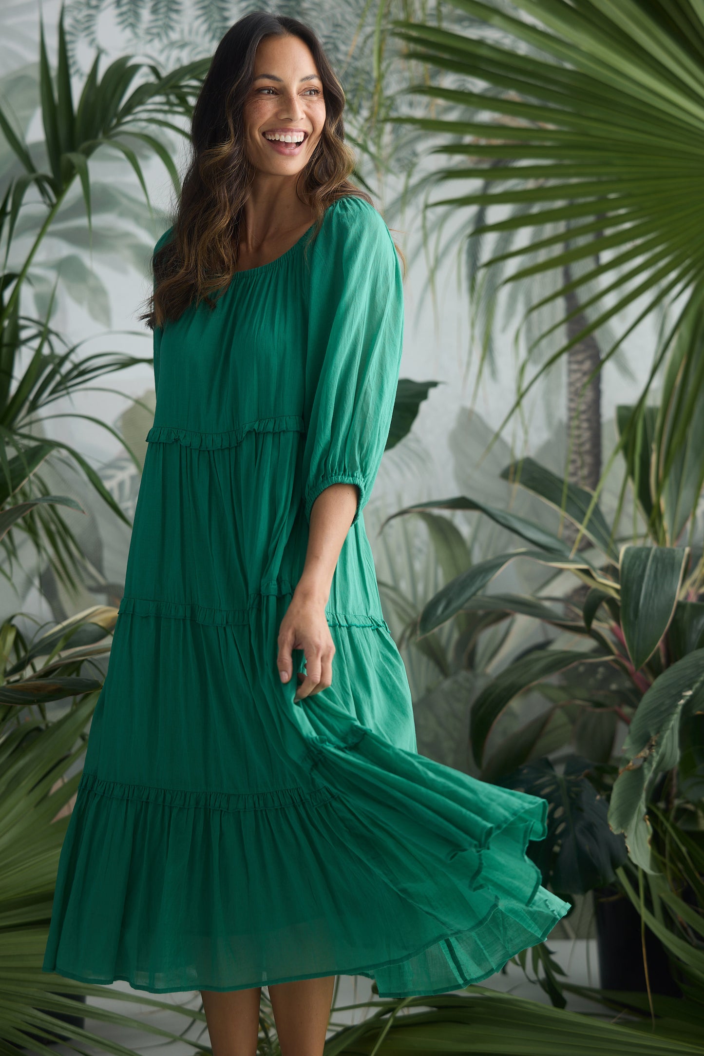 Grenadine Dress - Jade Green