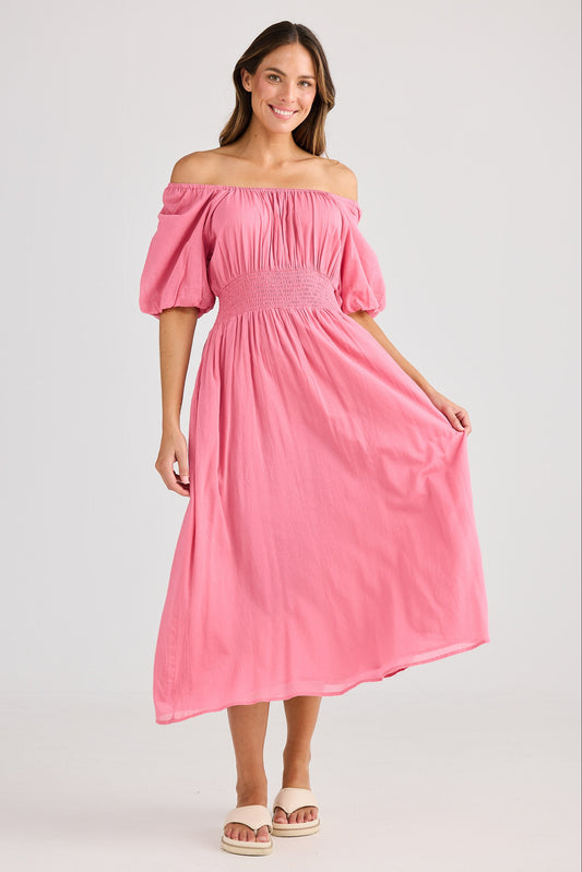 Scallop Dress - Cosmo Pink