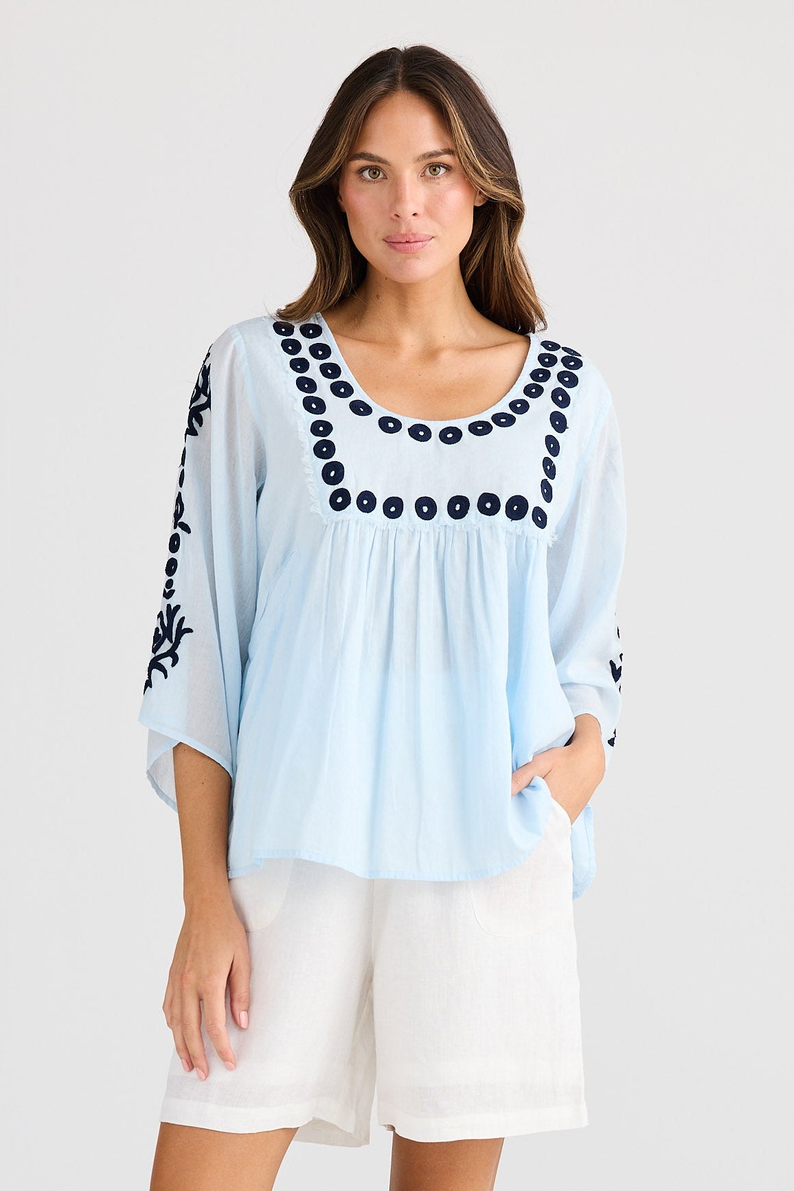 Sun Lounge Top - Ice Blue