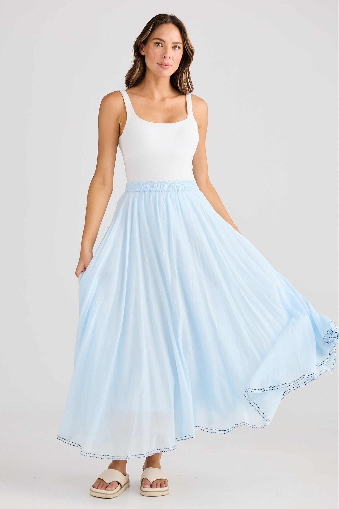 Village Skirt - Ice Blue