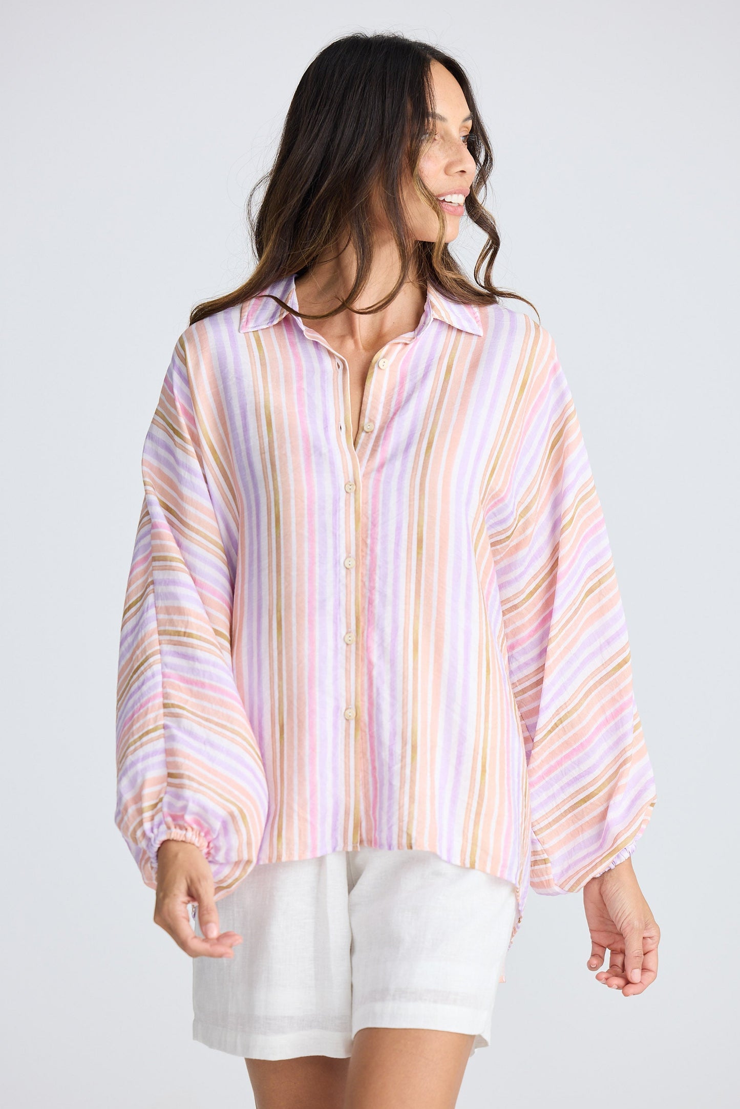 Cliffside Shirt - Painterly Stripe