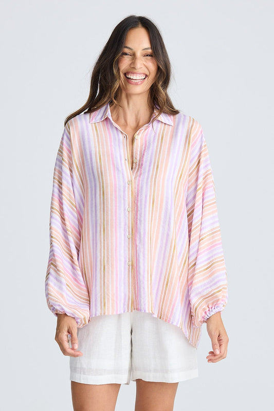 Cliffside Shirt - Painterly Stripe