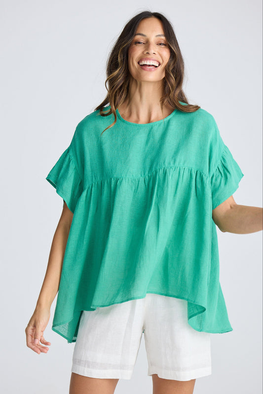 Caicos Top - Jade Green