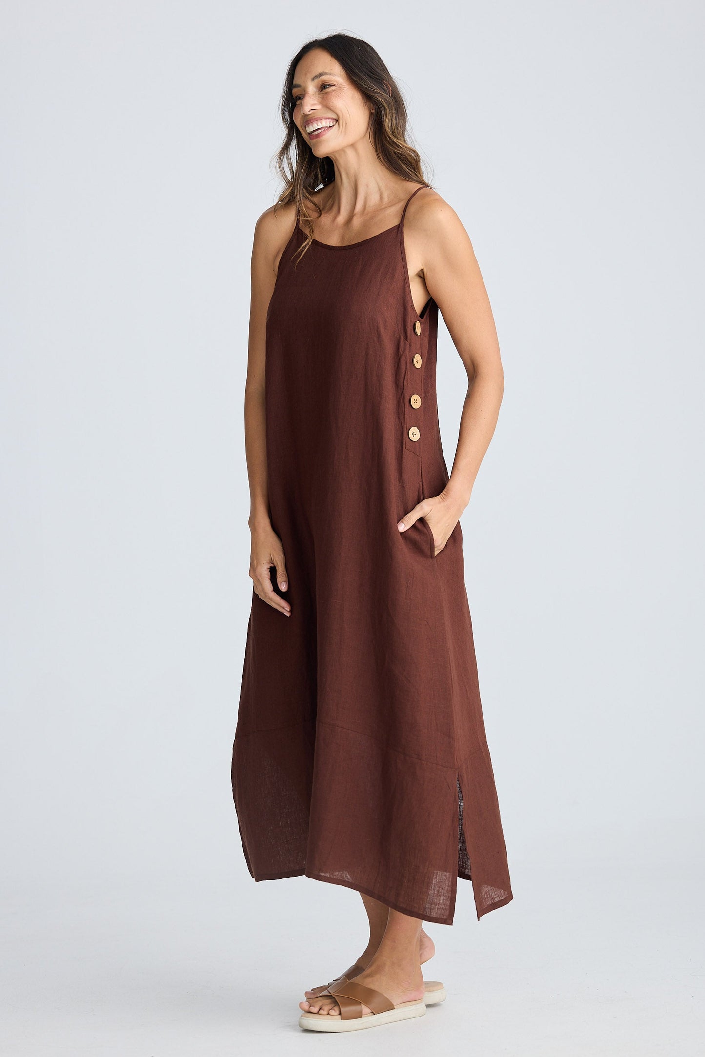Cliffside Maxi Dress - Chocolate