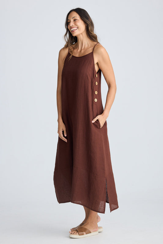 Cliffside Maxi Dress - Chocolate