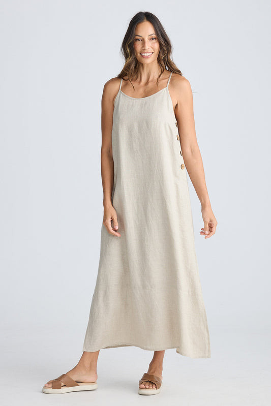 Cliffside Maxi Dress - Natural Linen