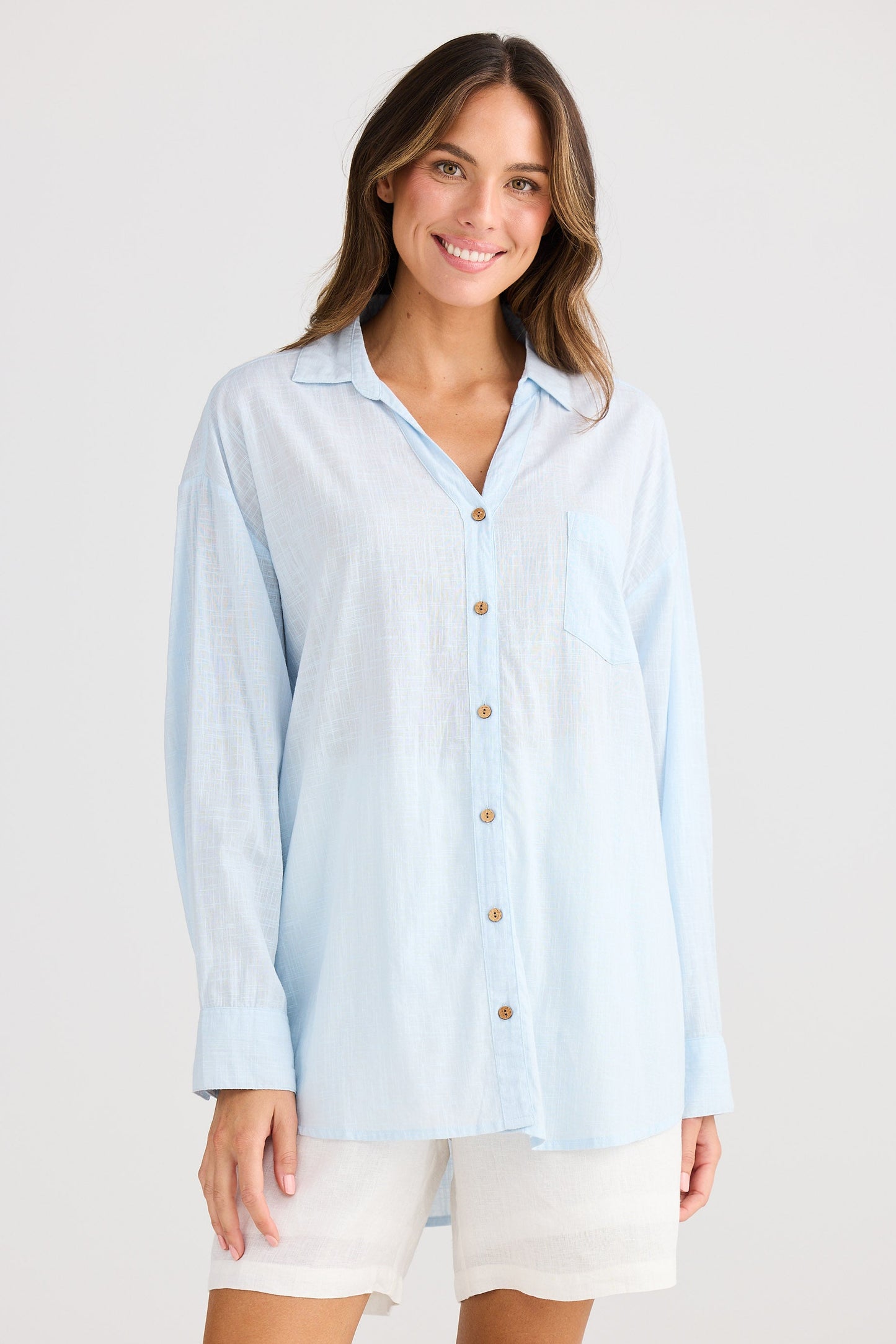 Clam Overshirt - Ice Blue