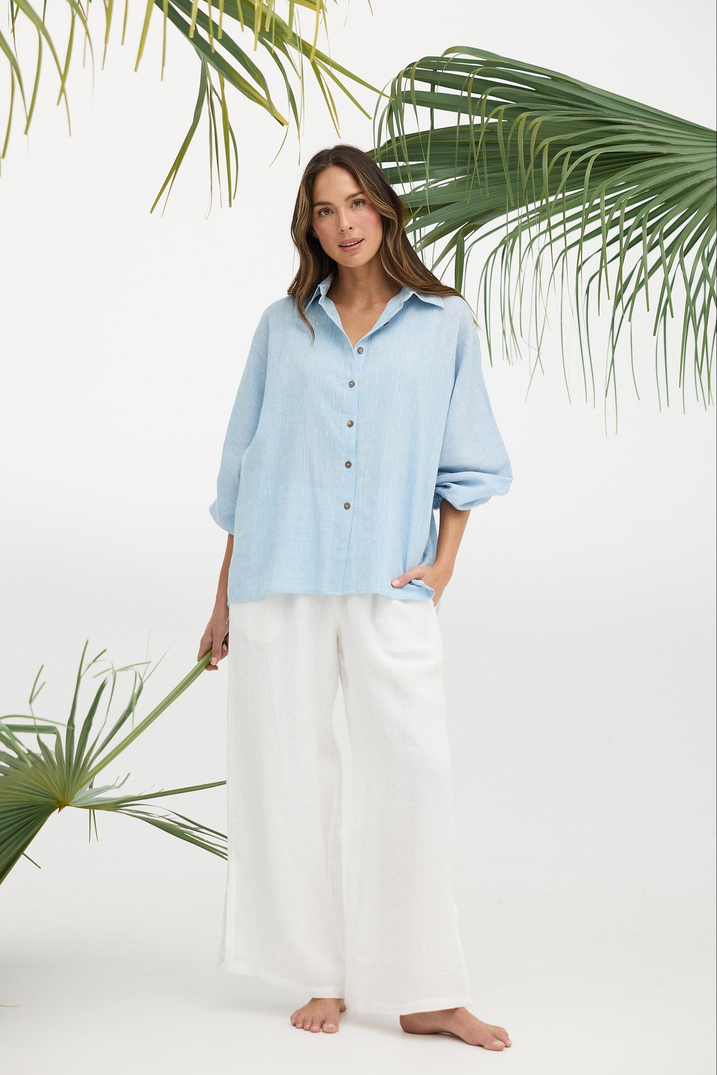 Clam Overshirt - Ice Blue