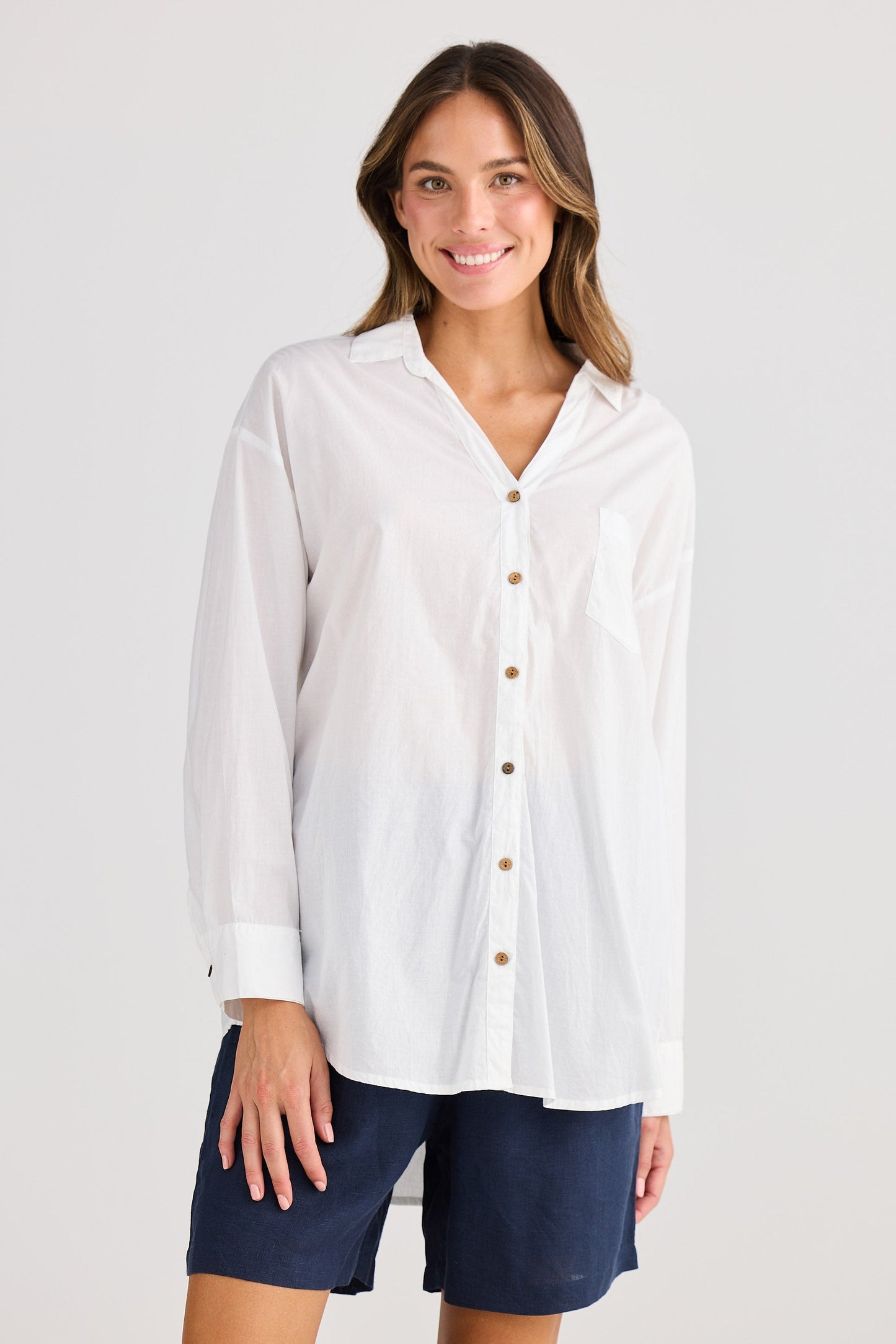 Clam Overshirt - White