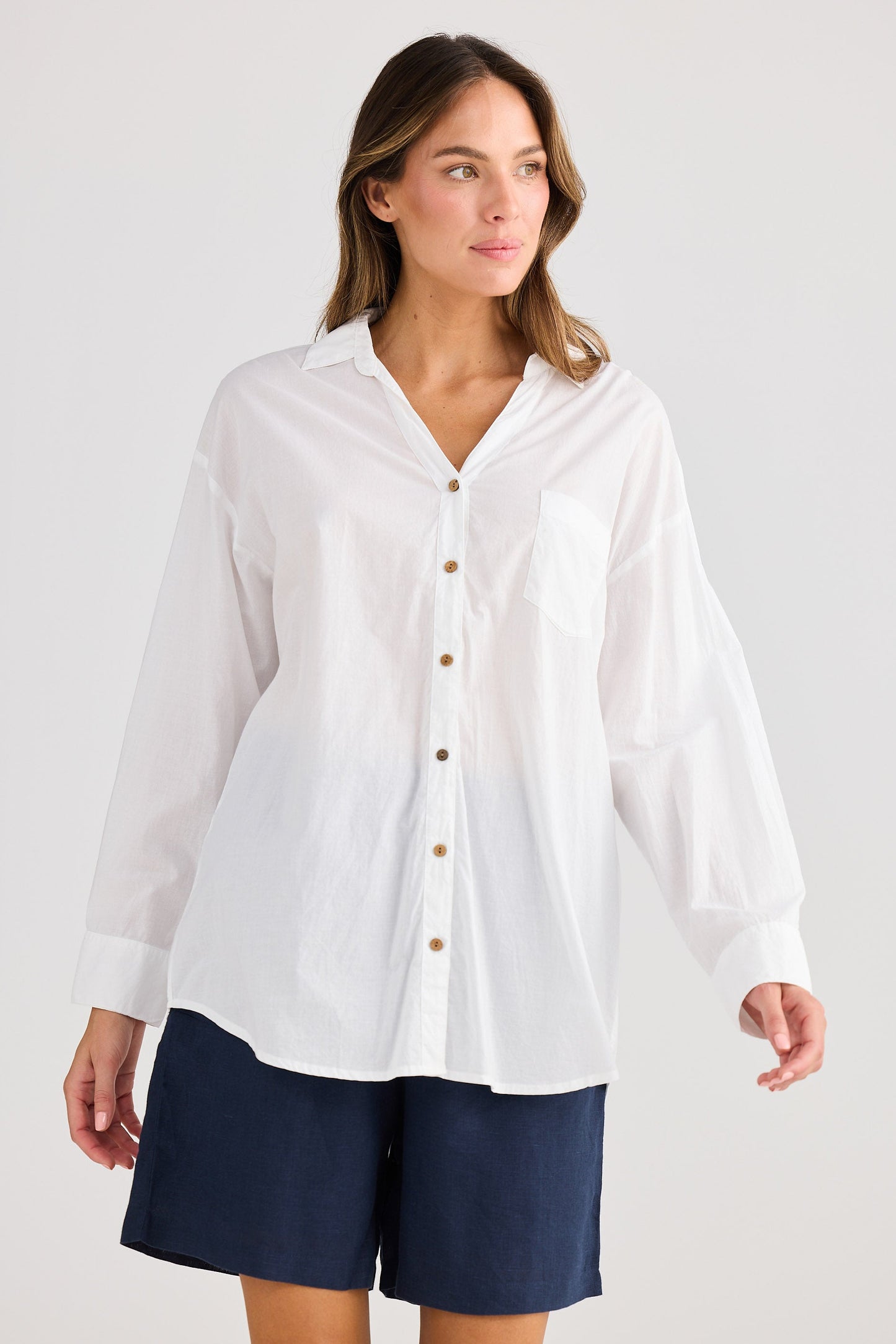 Clam Overshirt - White
