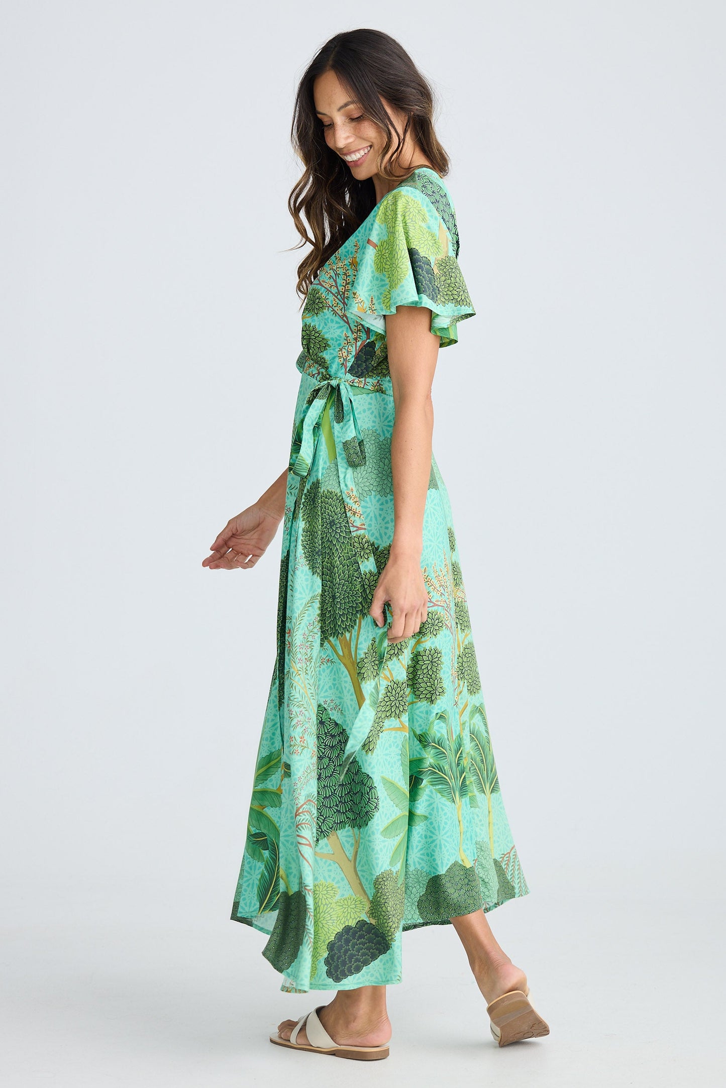 Tropics Wrap Dress - Rainforest Print