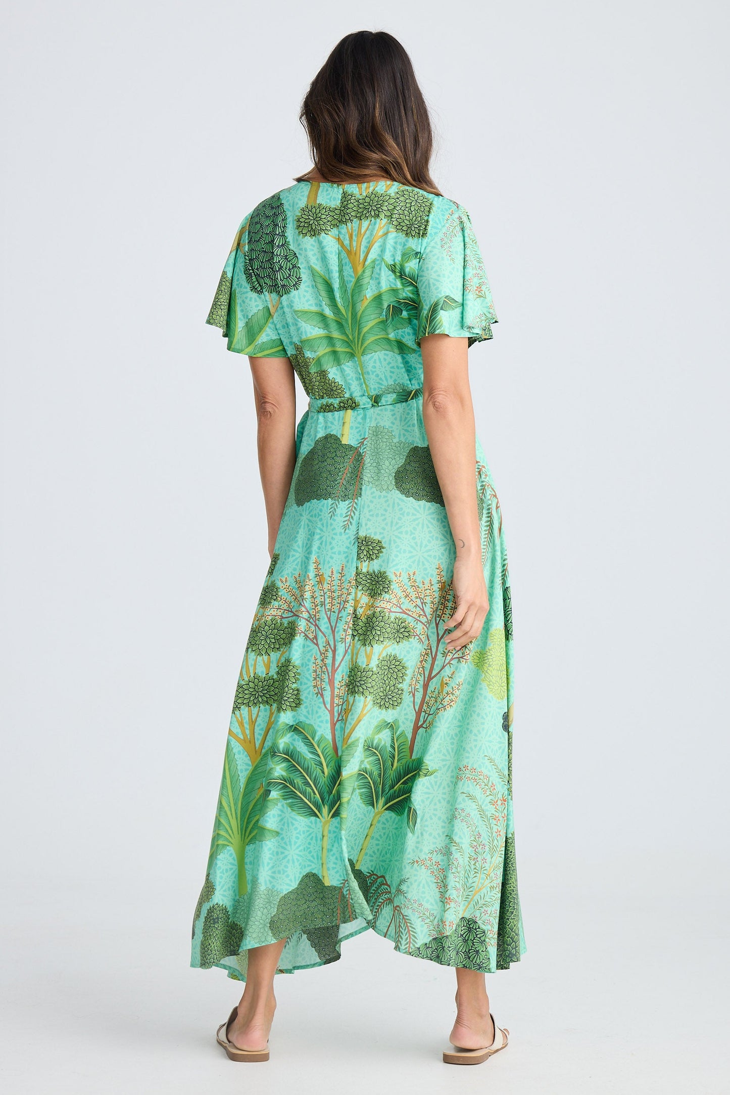 Tropics Wrap Dress - Rainforest Print