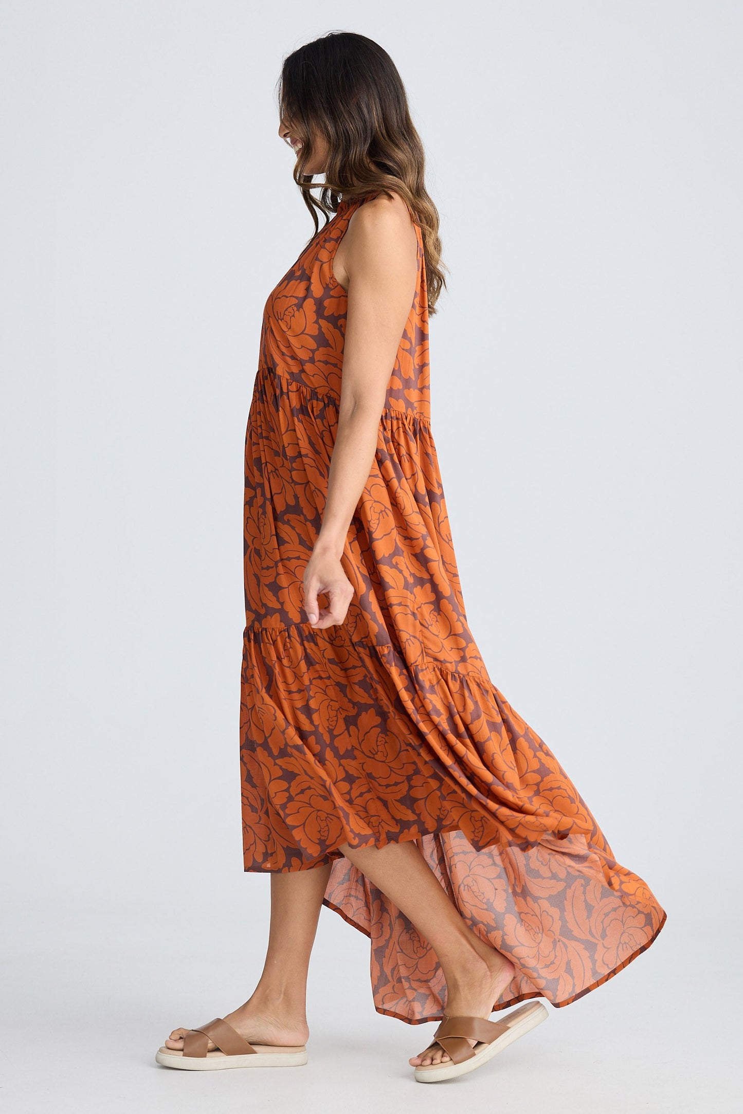 Margot Dress - Tuscan Palm Print