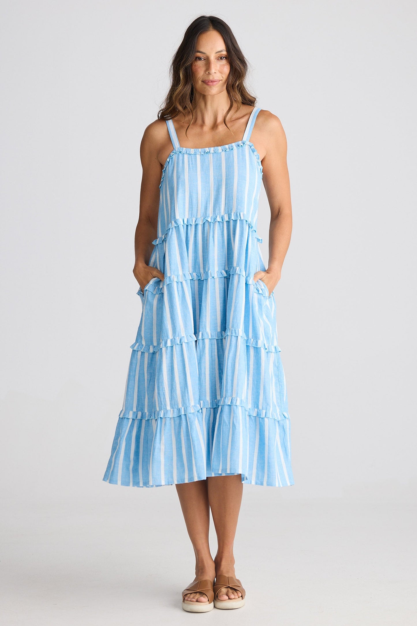 Alita Dress - Jaali Stripe