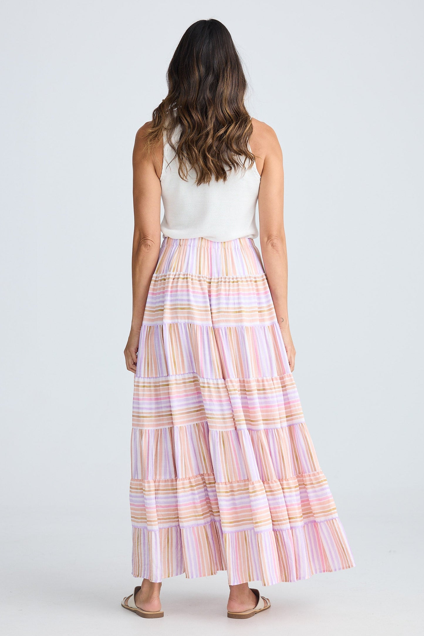 Blossom Skirt - Painterly Stripe