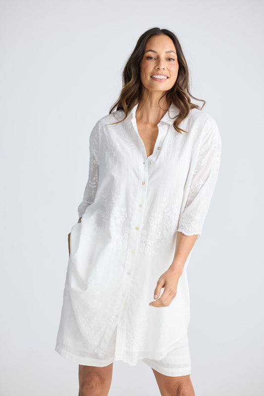 Offredo Shirt Dress - White