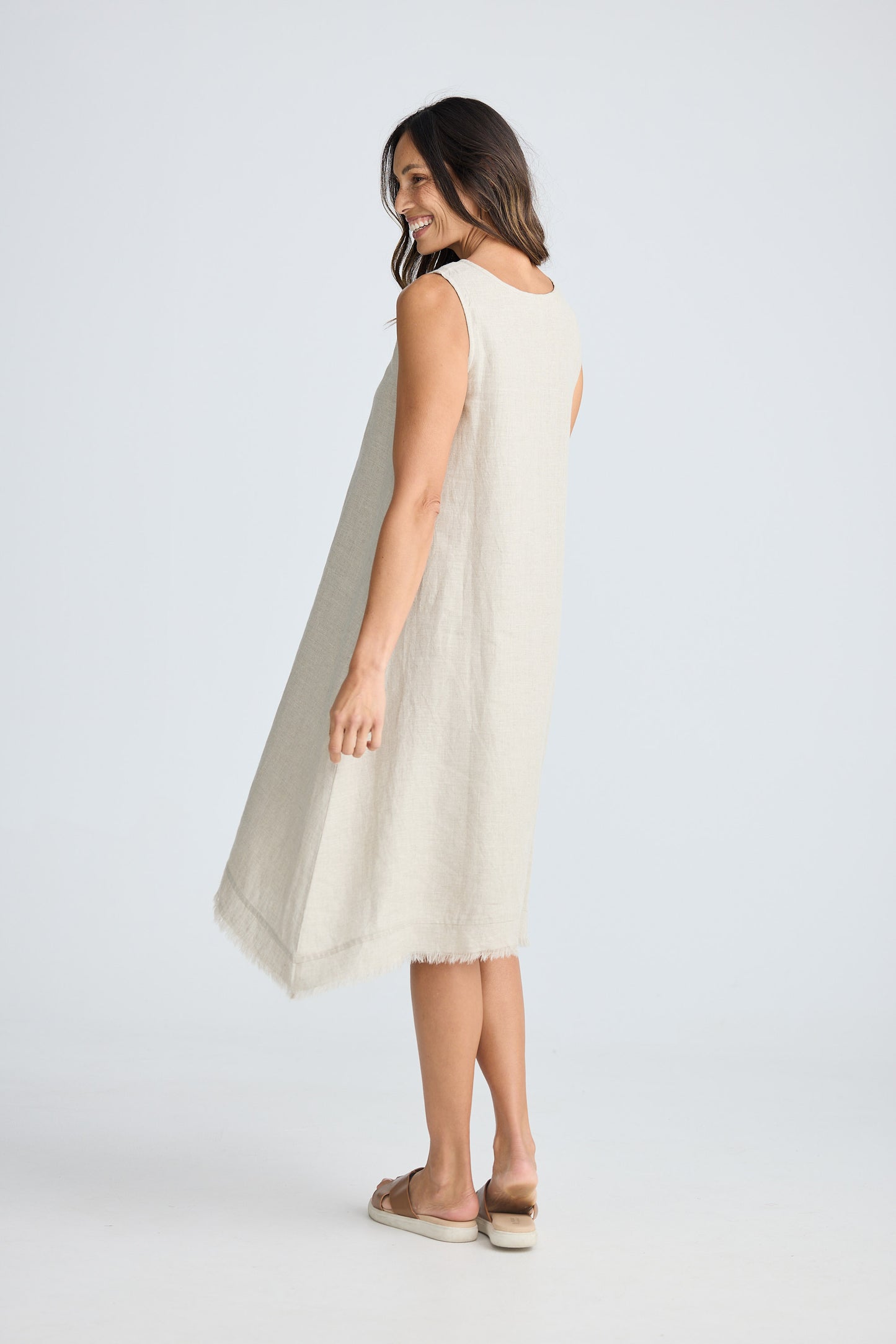 Miranda Dress - Natural Linen