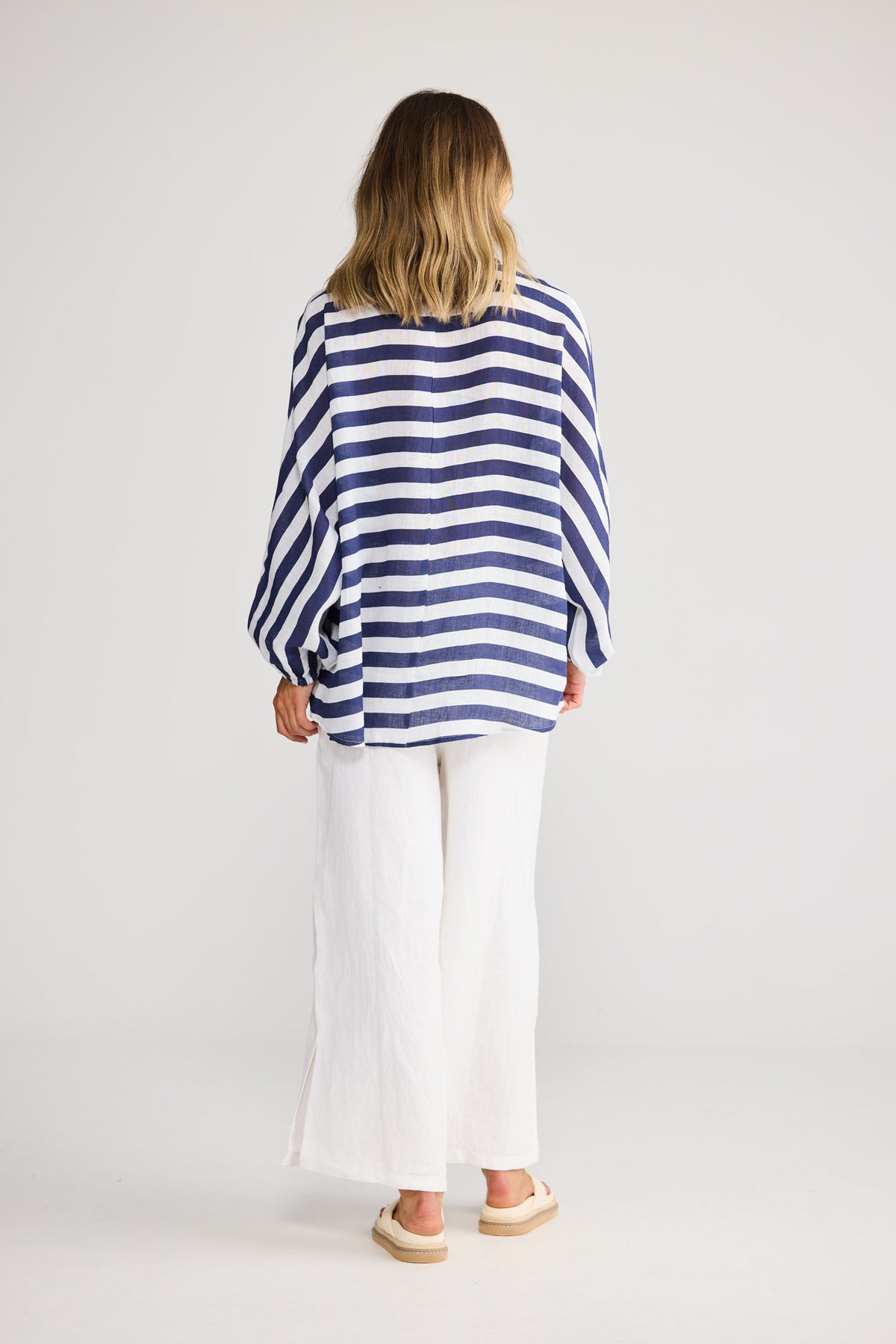Cliffside Shirt in Navy Stripe — additional view 2.