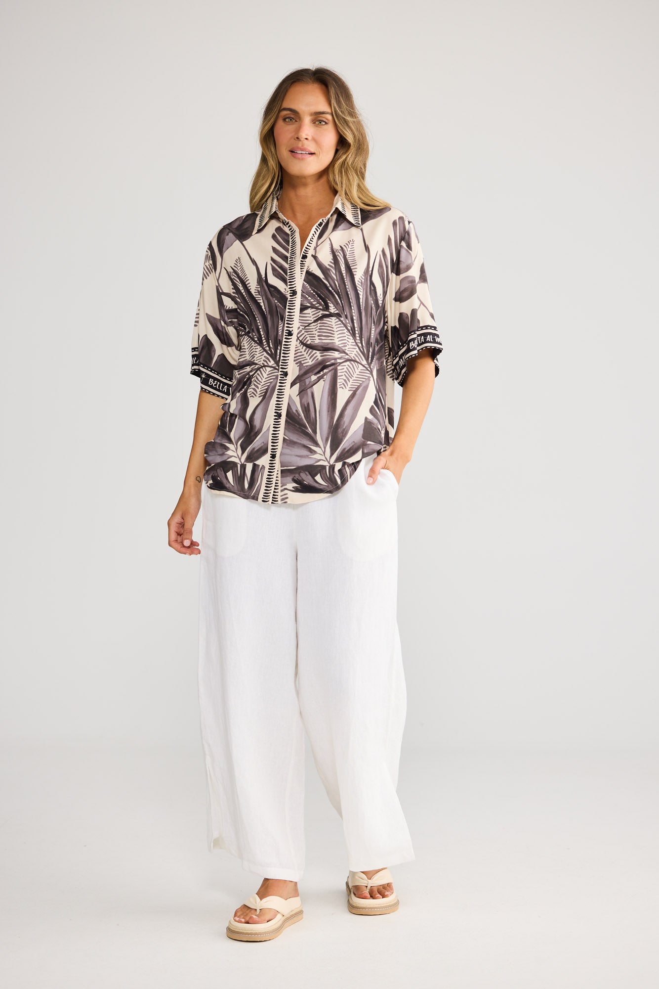 Playa Shirt in Sunset Palm — additional view 2.