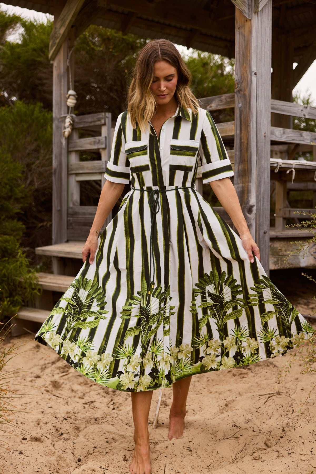Nalani Dress in Botanica Print — additional view 6.