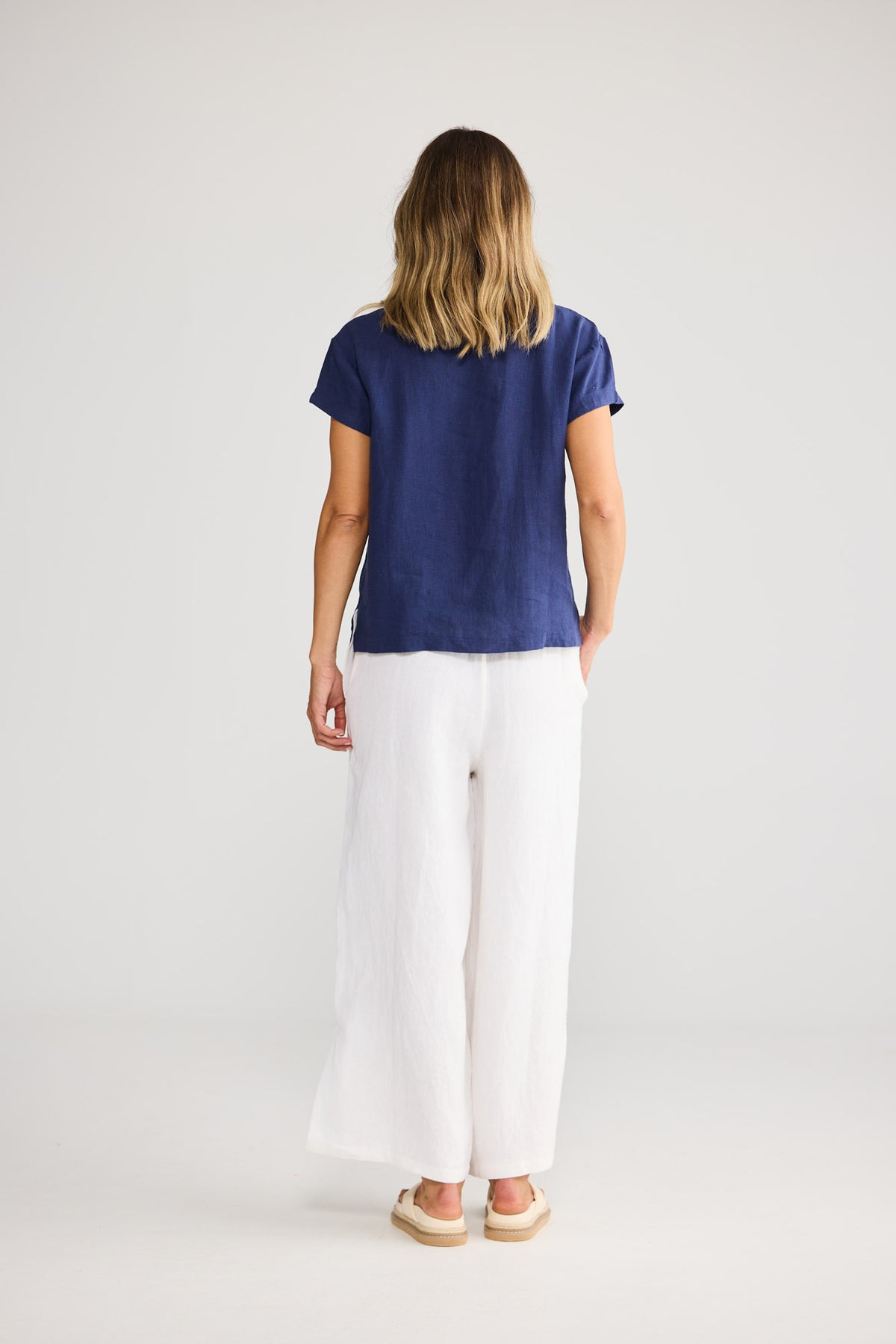 Captain Tee in Navy — additional view.