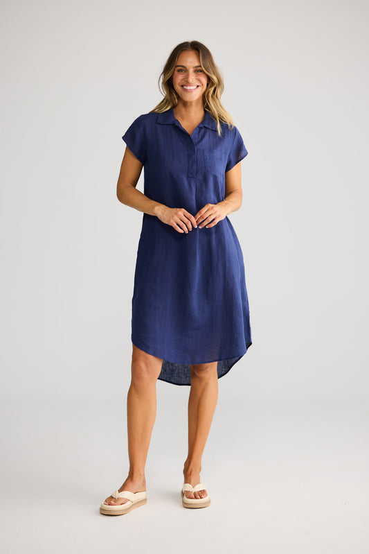 Ahoy Tunic Dress in Navy — additional view 2.