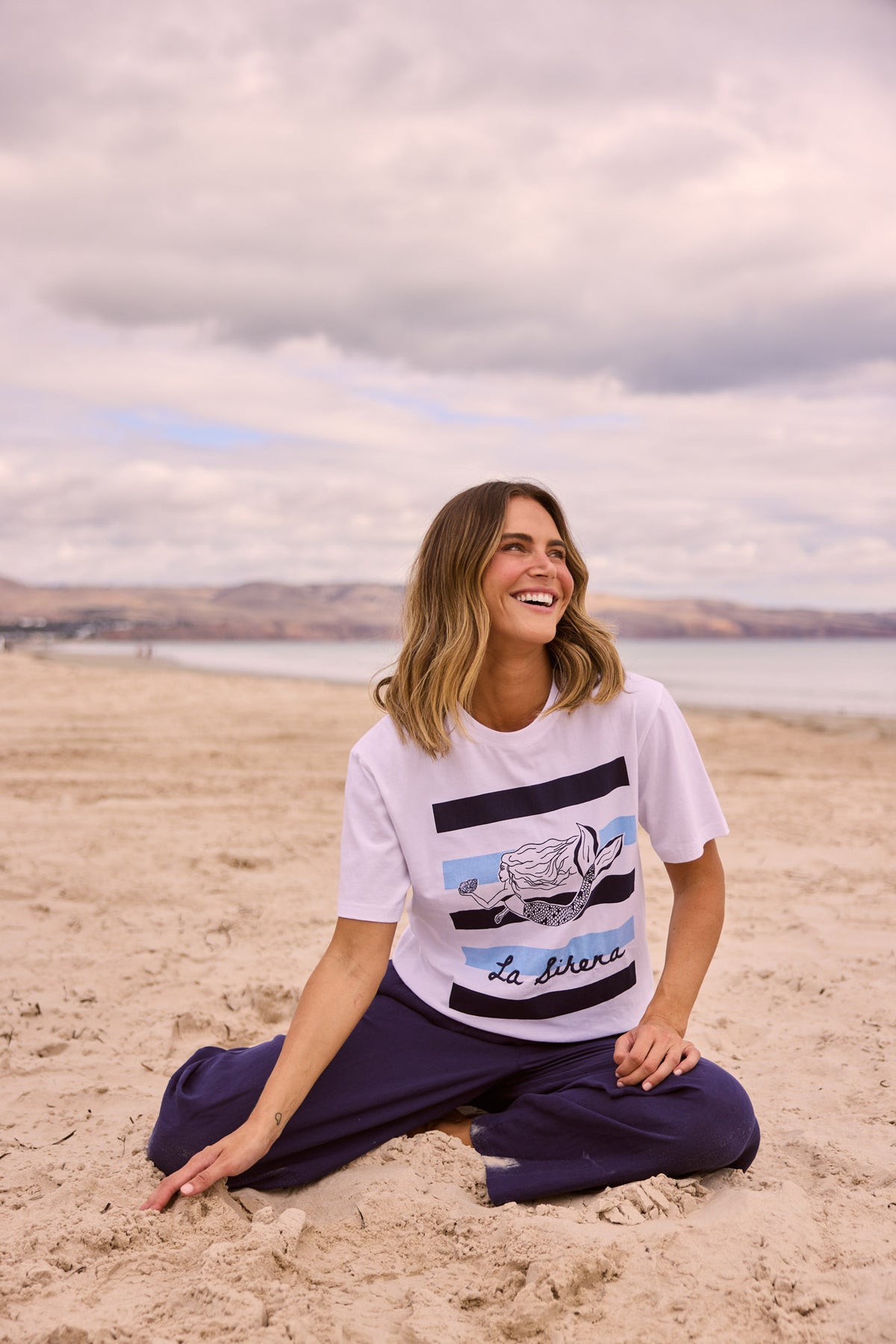 Coral Tee in White — additional view 2.