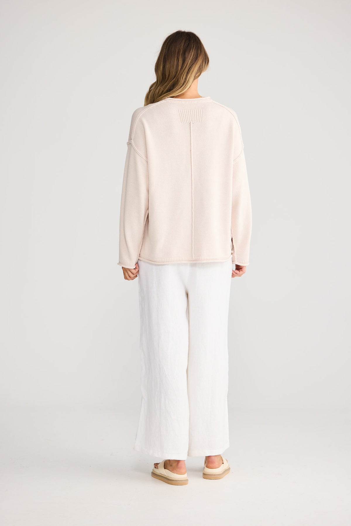 Breaker Knit Sweater in Dove — additional view 4.