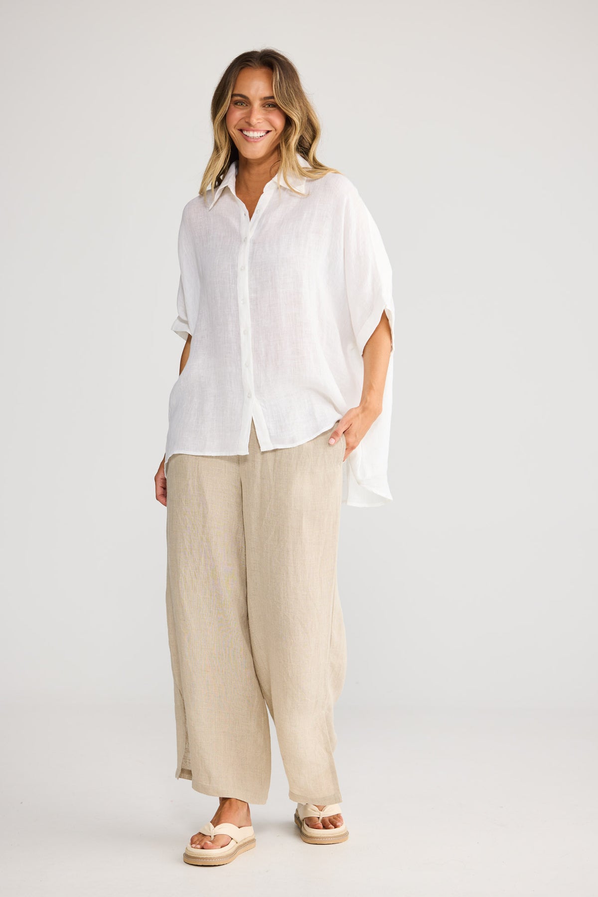 Indigo Shirt in White — additional view 5.