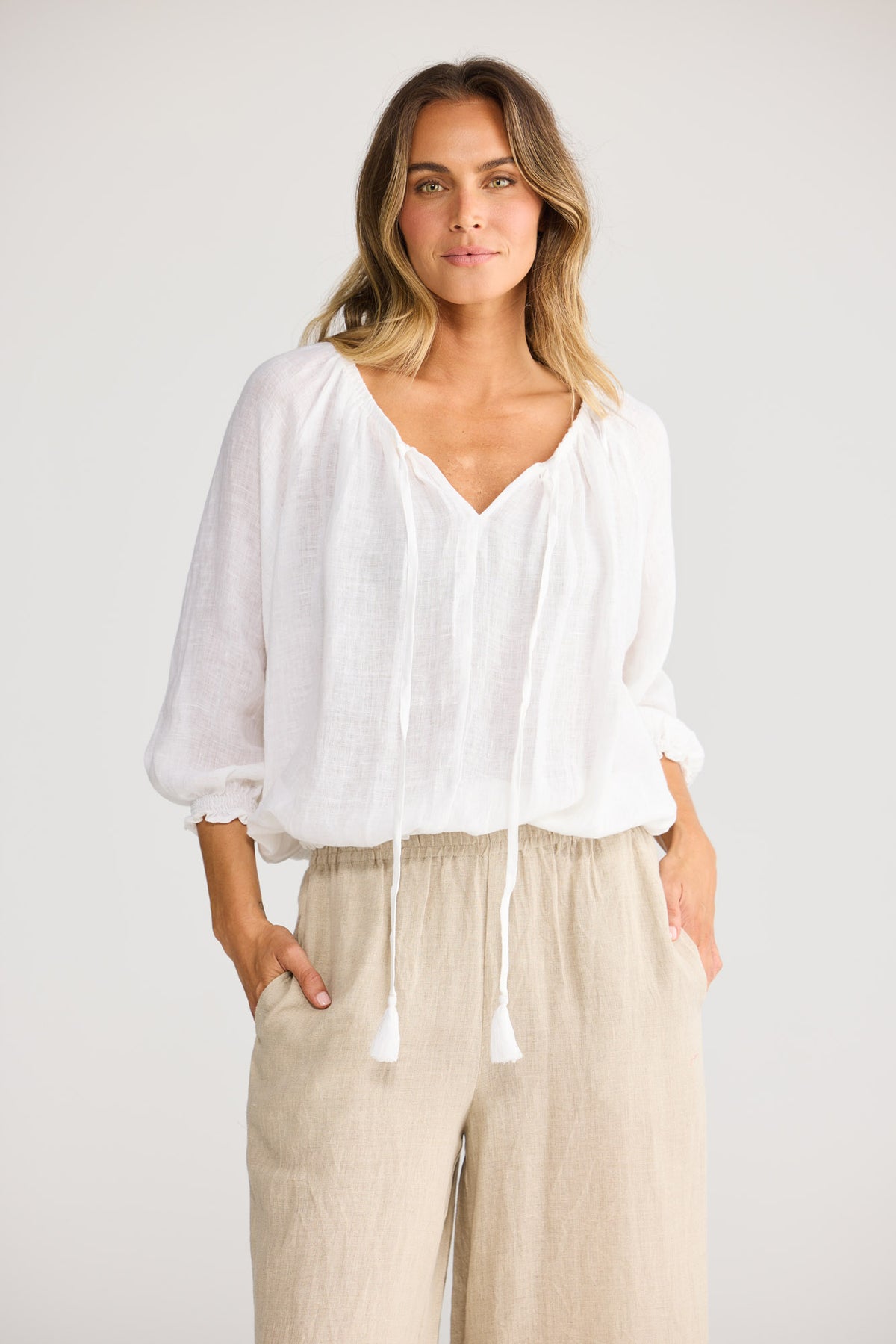 Seaside Top in White — additional view 3.