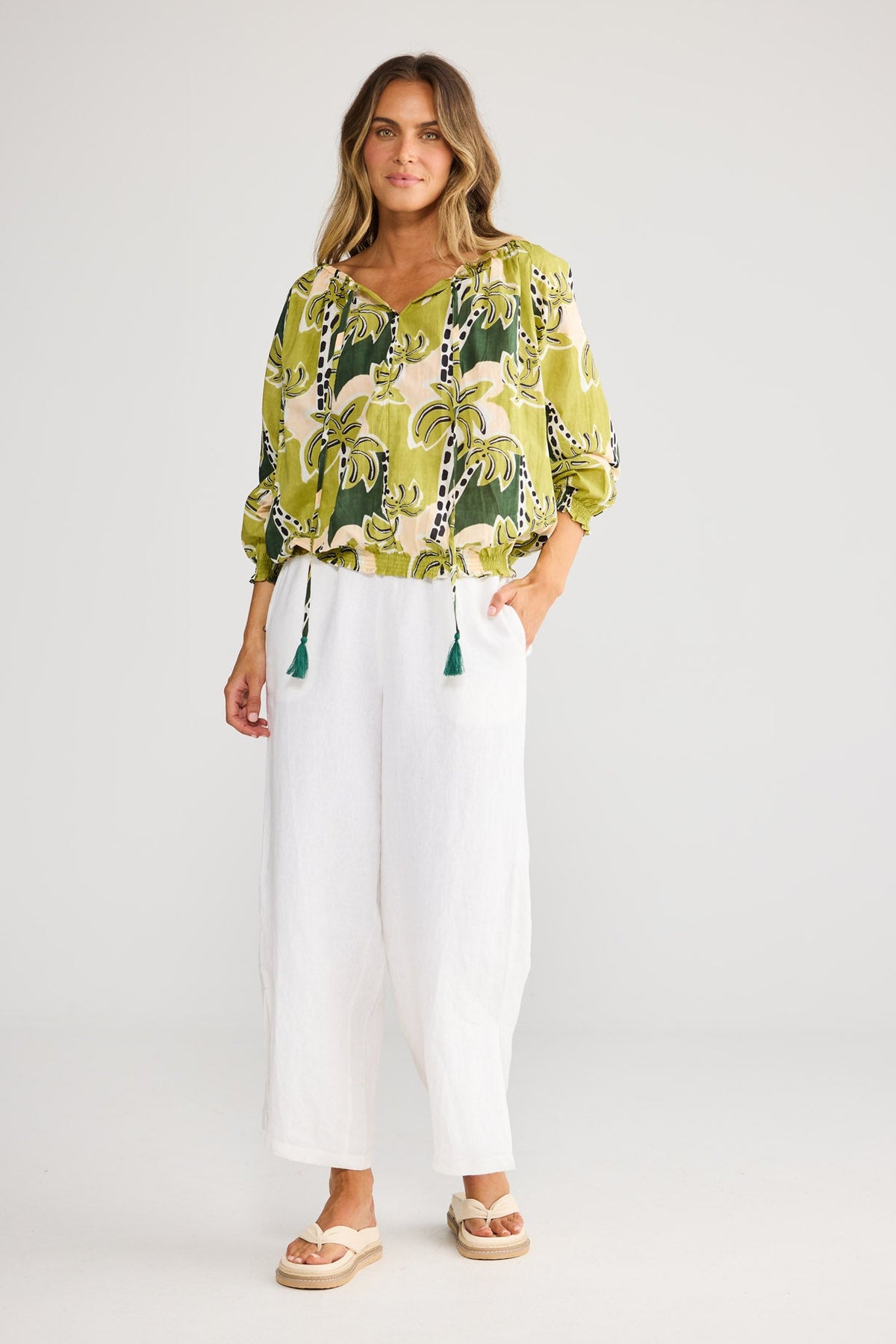 Seaside Top in Tropical Deco — additional view 2.